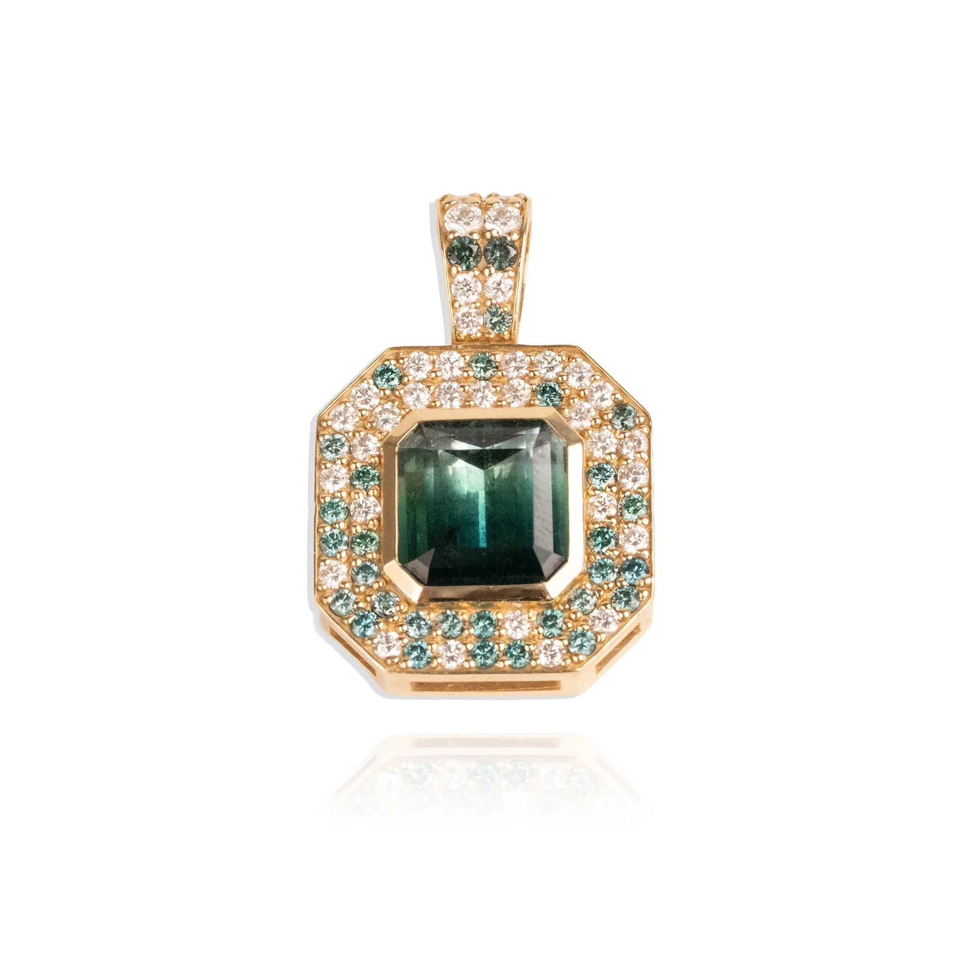 14k Bi-Color Tourmaline Pendant | One-of-one sold by RG