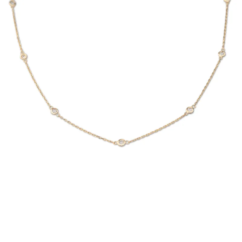 14k Diamond Yard Necklace .62 CTW sold by RG