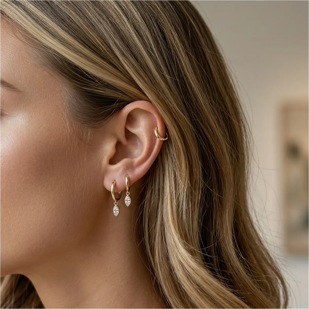 Marquise Clasp Hoops sold by RG product image thumbnail 2