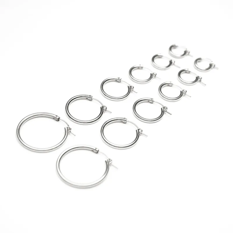 Silver Clasp Hoops sold by RG