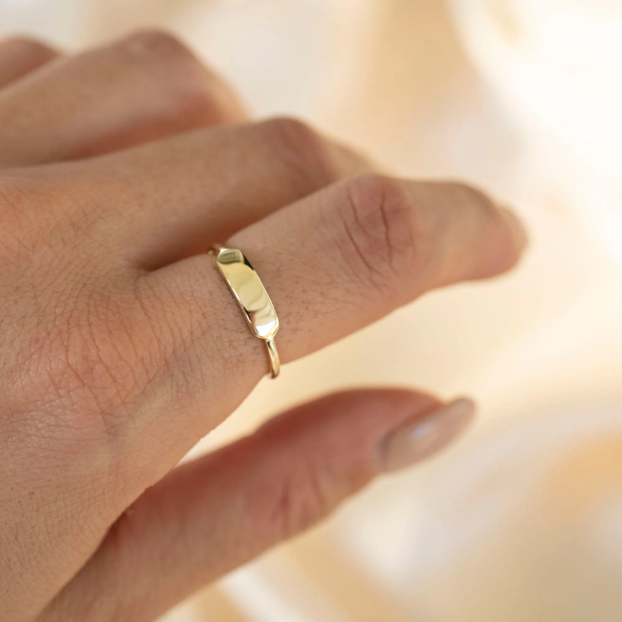 14k Gold ID Signet Ring sold by RG product image thumbnail 2