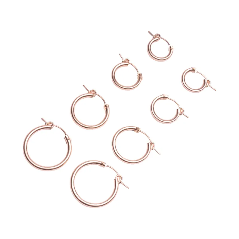 Rose Gold Clasp Hoops sold by RG