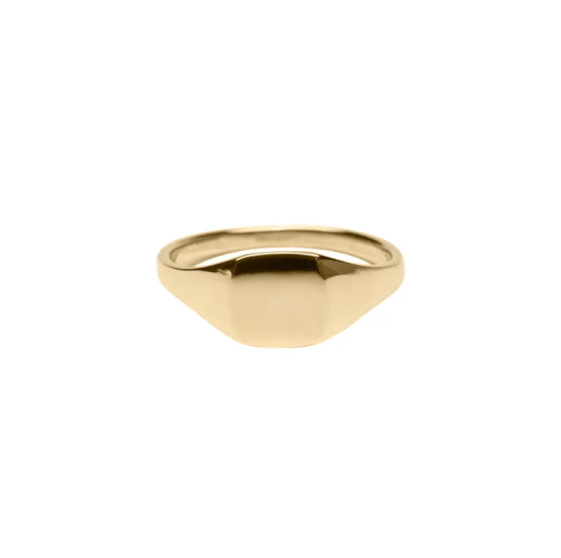 14k Little Square Signet Ring sold by RG
