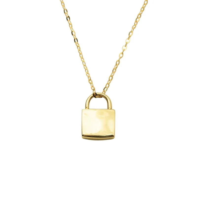 14k Padlock Necklace sold by RG