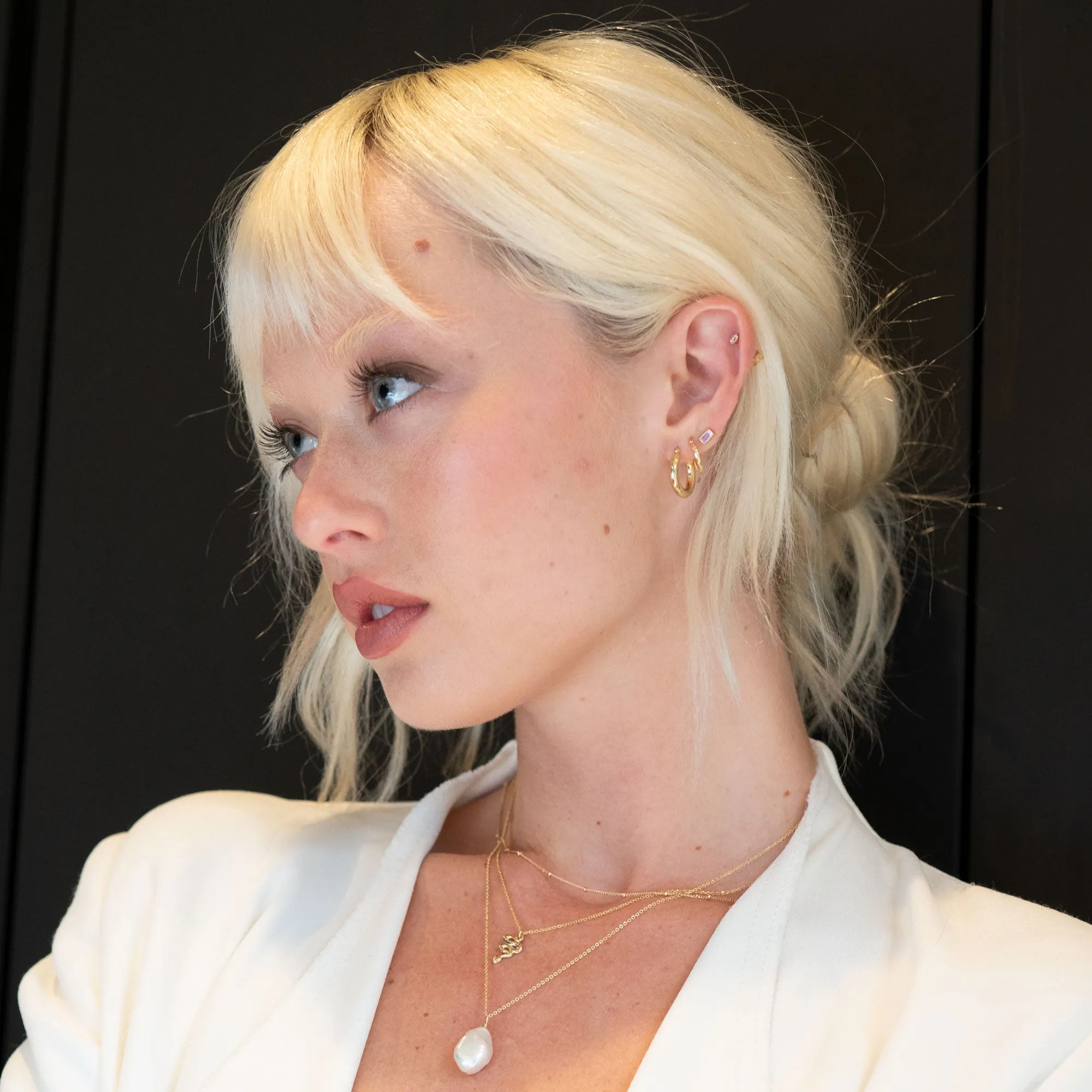 14K 3mm Hoop Earrings sold by RG product image thumbnail 2