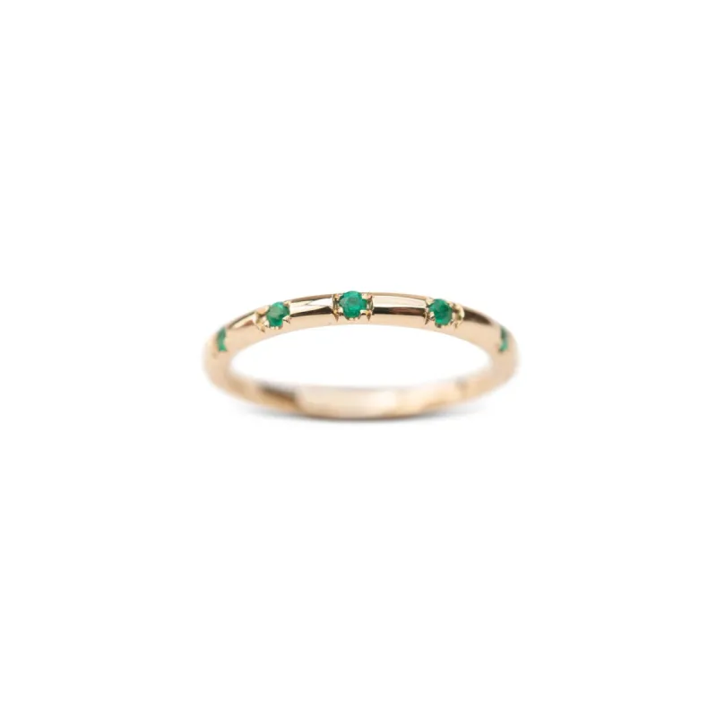 14k Emerald Luna Band | 2mm sold by RG