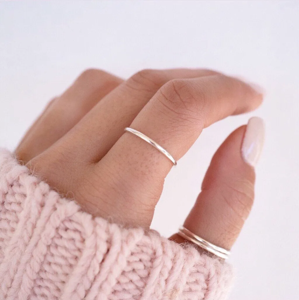 Silver Stackable Ring Set of 3 sold by RG product image thumbnail 4