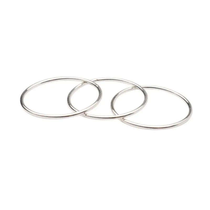 Silver Stackable Ring Set of 3 sold by RG