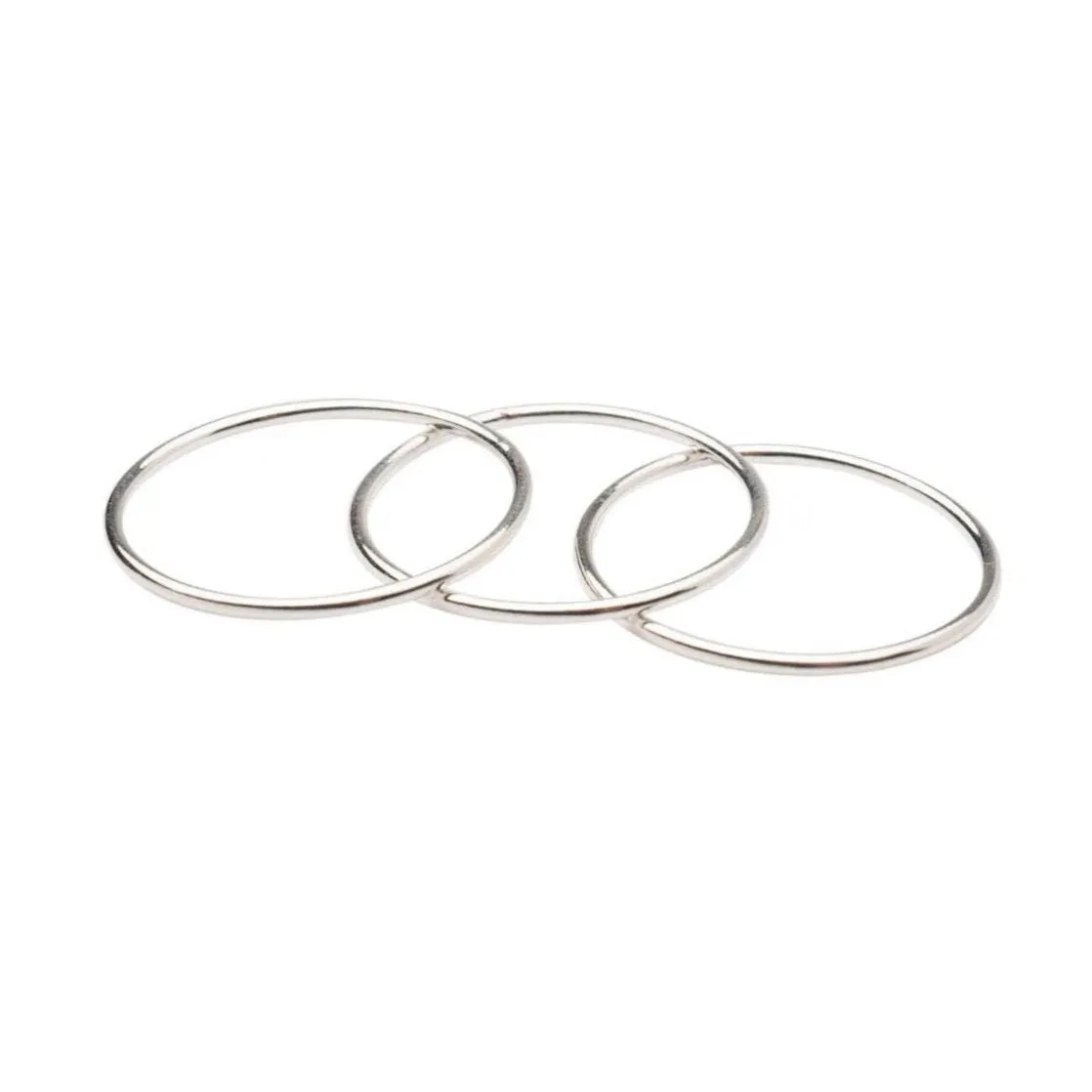 Silver Stackable Ring Set of 3 sold by RG