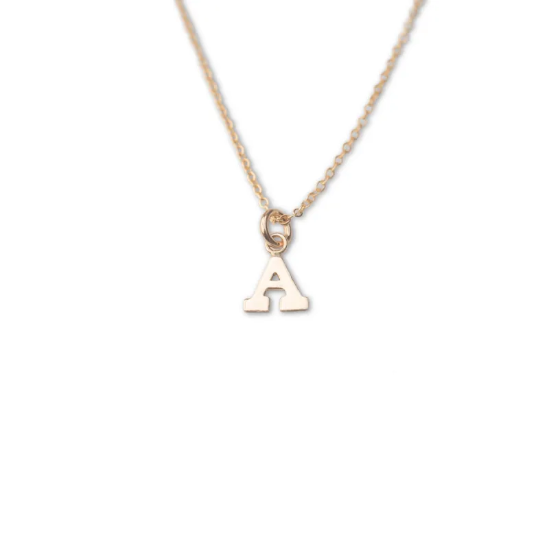 14k Gold Letter Necklace | 14k Letter Charm sold by RG