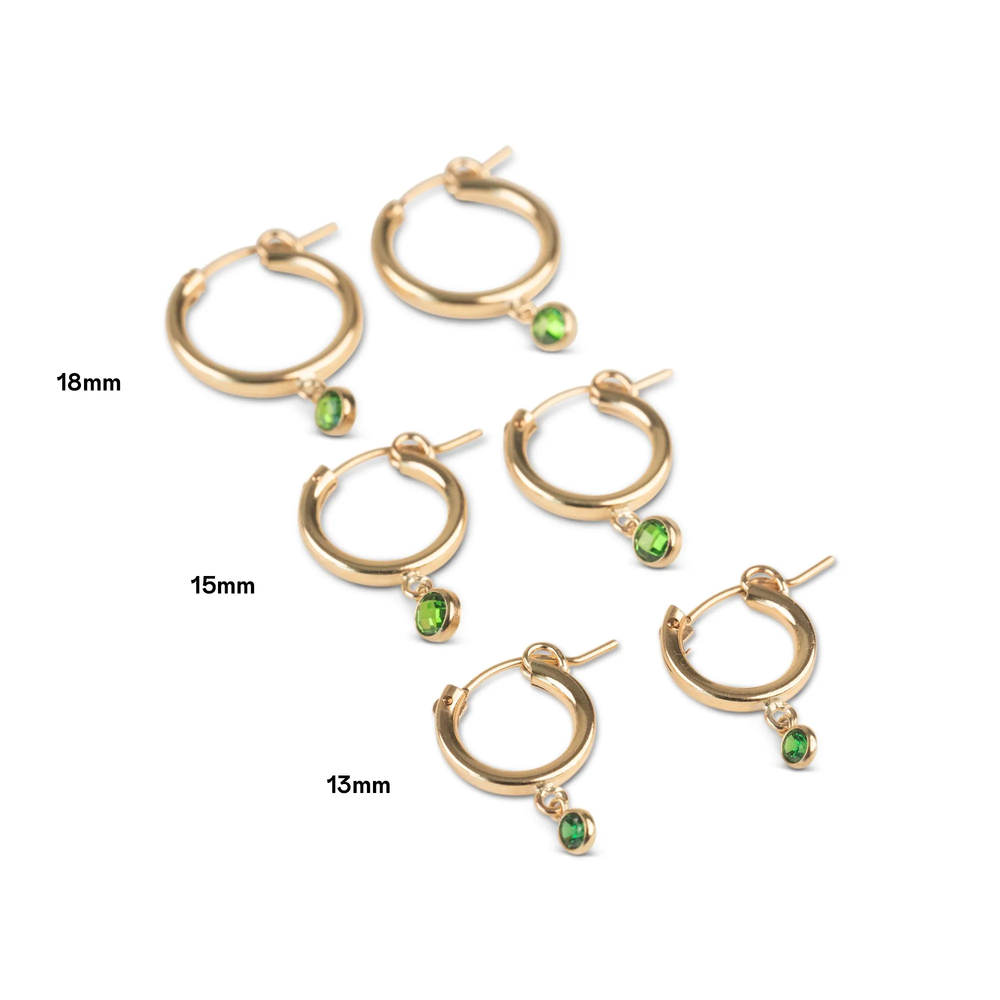 Gold Filled Crystal Clasp Hoops sold by RG product image thumbnail 3