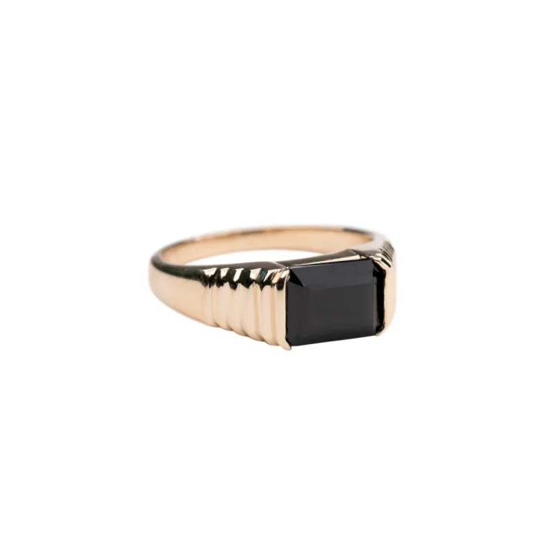 14k Black Onyx Pyramid Ring sold by RG