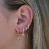 14k Baguette Diamond Huggies sold by RG