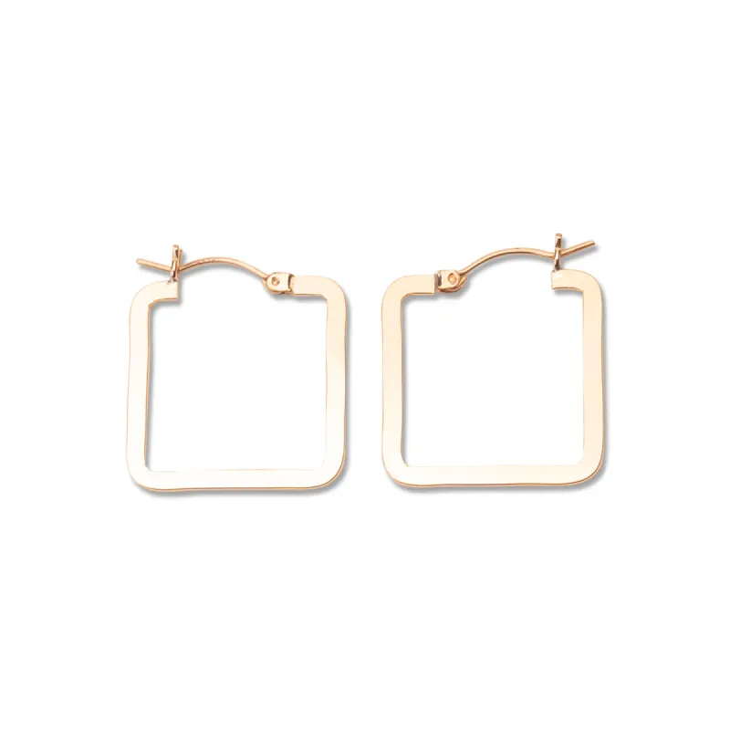 Gold Filled Flat Square Hoops sold by RG