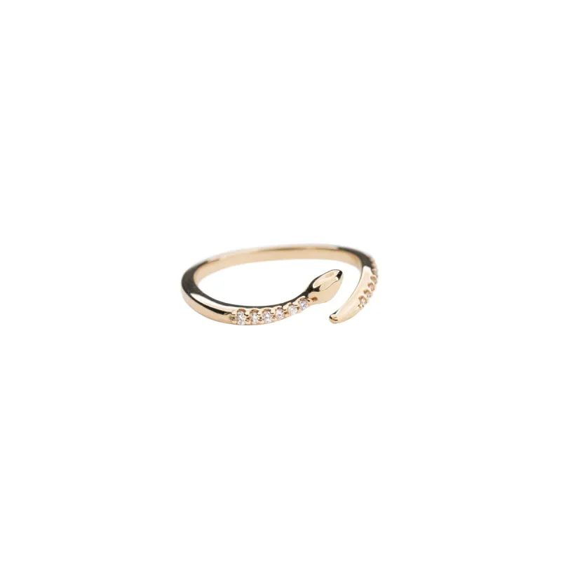 14k Diamond Snake Ring sold by RG