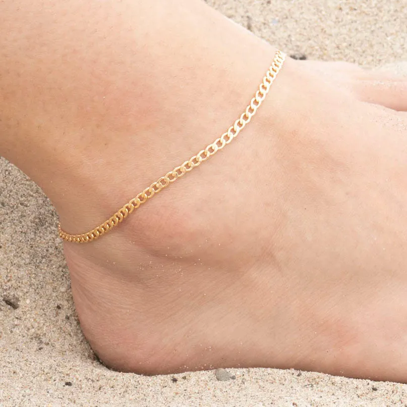 Gold Filled Curb Link Anklet sold by RG product image thumbnail 3