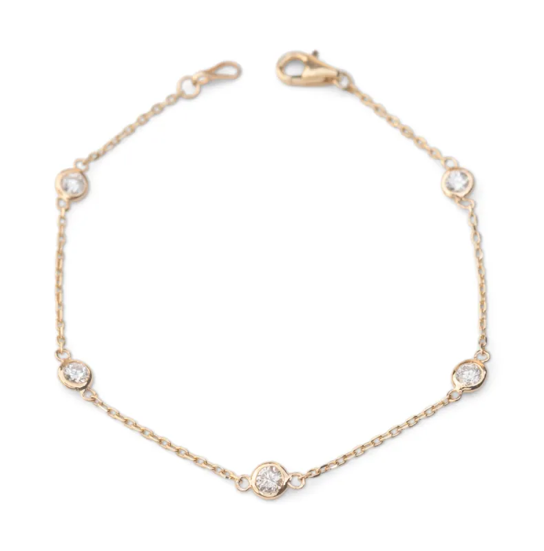 14k Diamond Yard Bracelet .67 CTW sold by RG