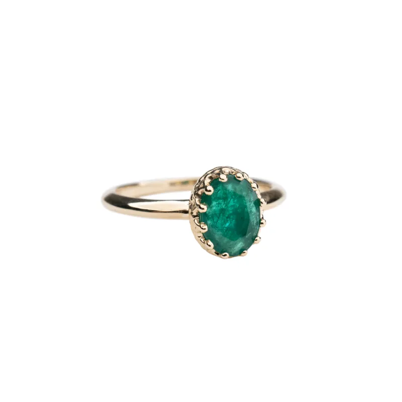 14k Emerald Crown Ring sold by RG