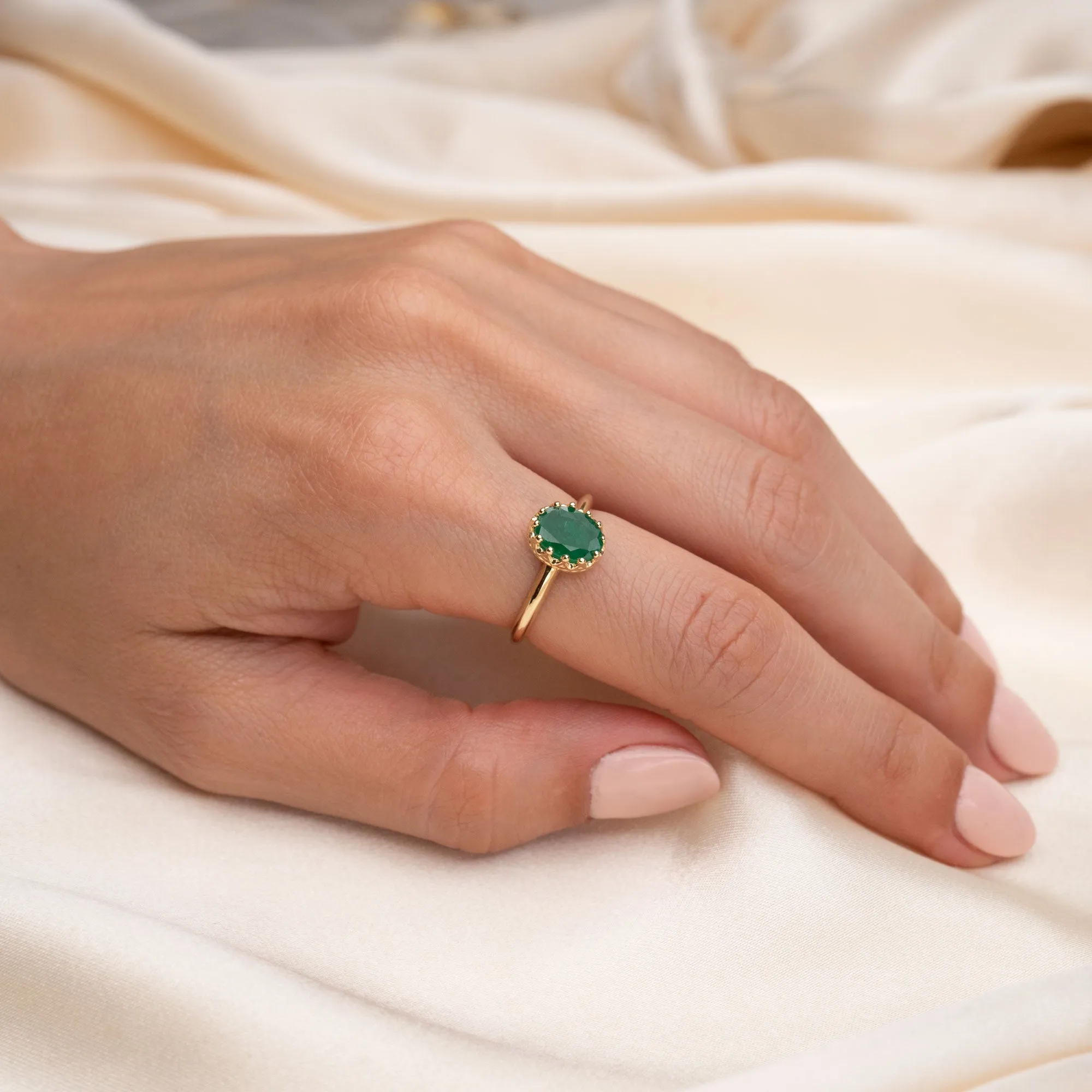 14k Emerald Crown Ring sold by RG product image thumbnail 4
