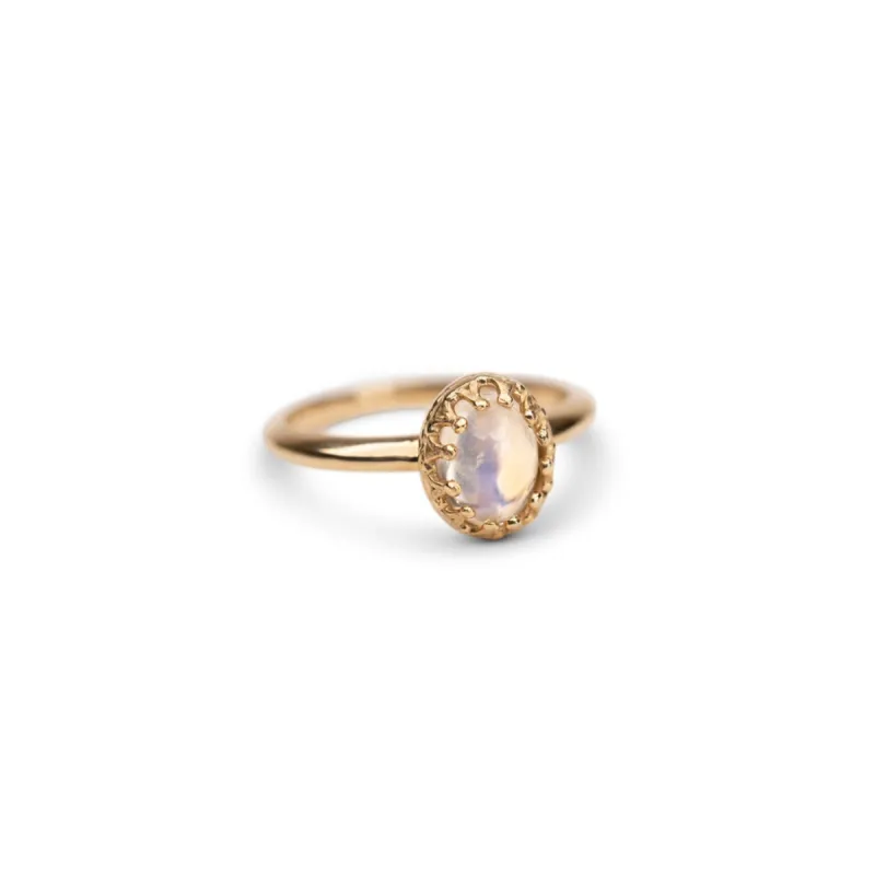 14k Moonstone Crown Ring sold by RG