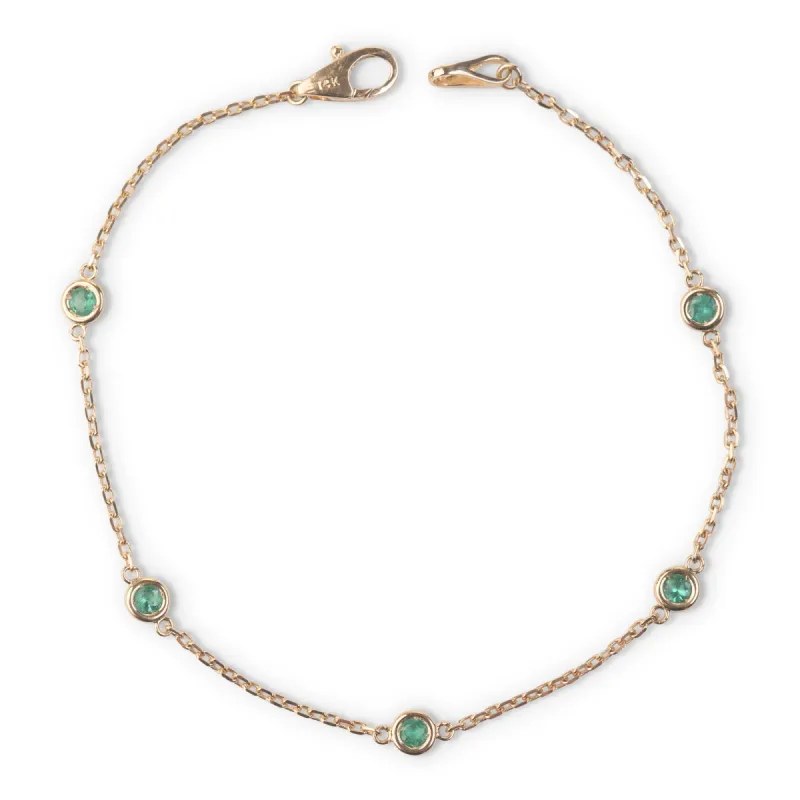 14k Emerald Yard Bracelet | .33 CTW sold by RG