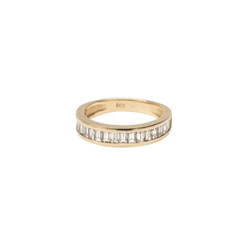 14k Gold Baguette Channel Ring sold by RG