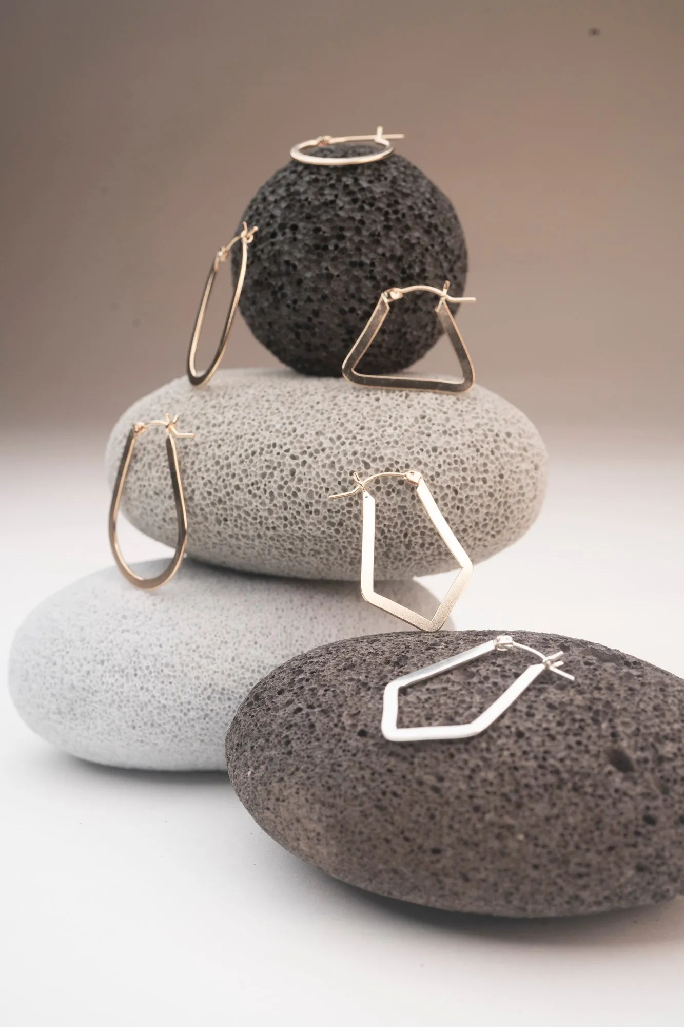 Gold Filled Flat Tear Drop Hoops sold by RG product image thumbnail 3