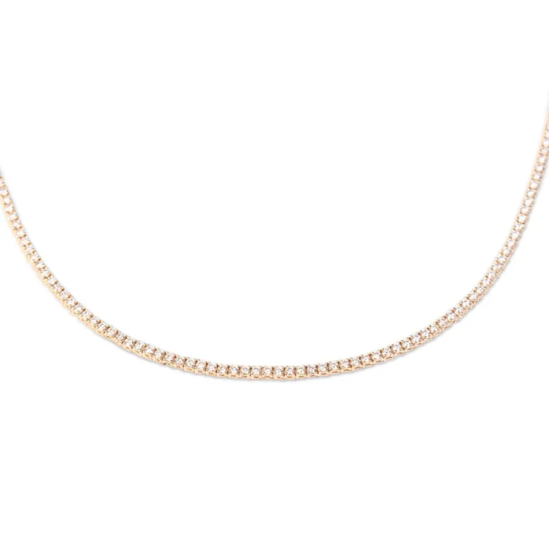 14k Diamond Tennis Necklace | 5 CTW sold by RG