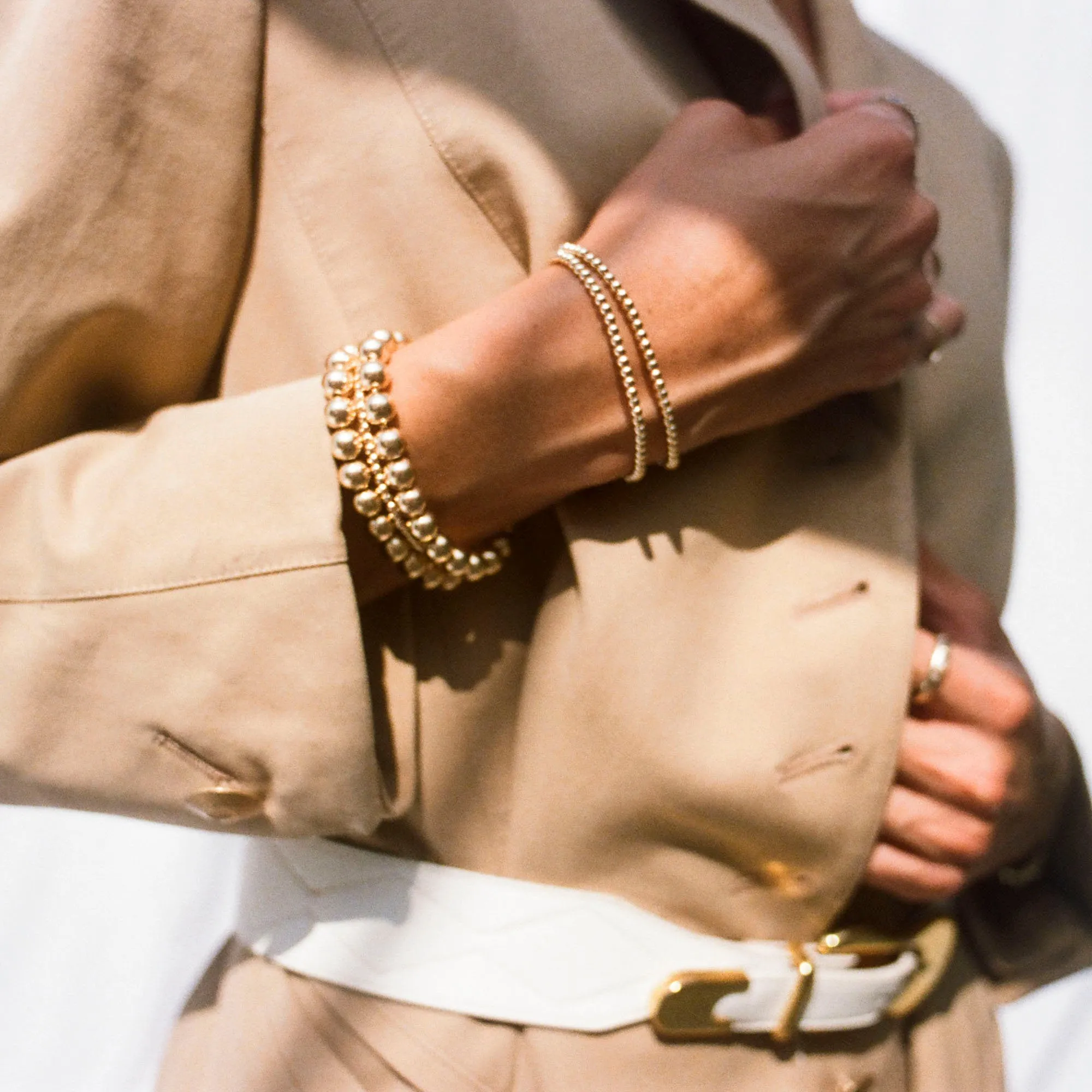 8mm Gold Beaded Bracelet sold by RG product image thumbnail 5