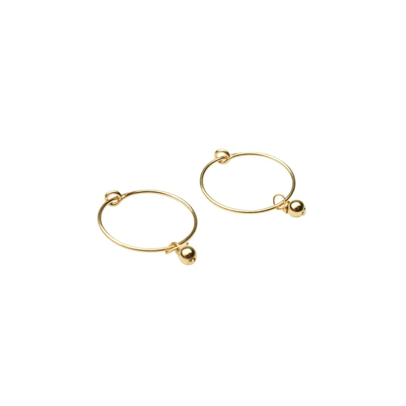 Gold Dainty Beaded Hoops sold by RG