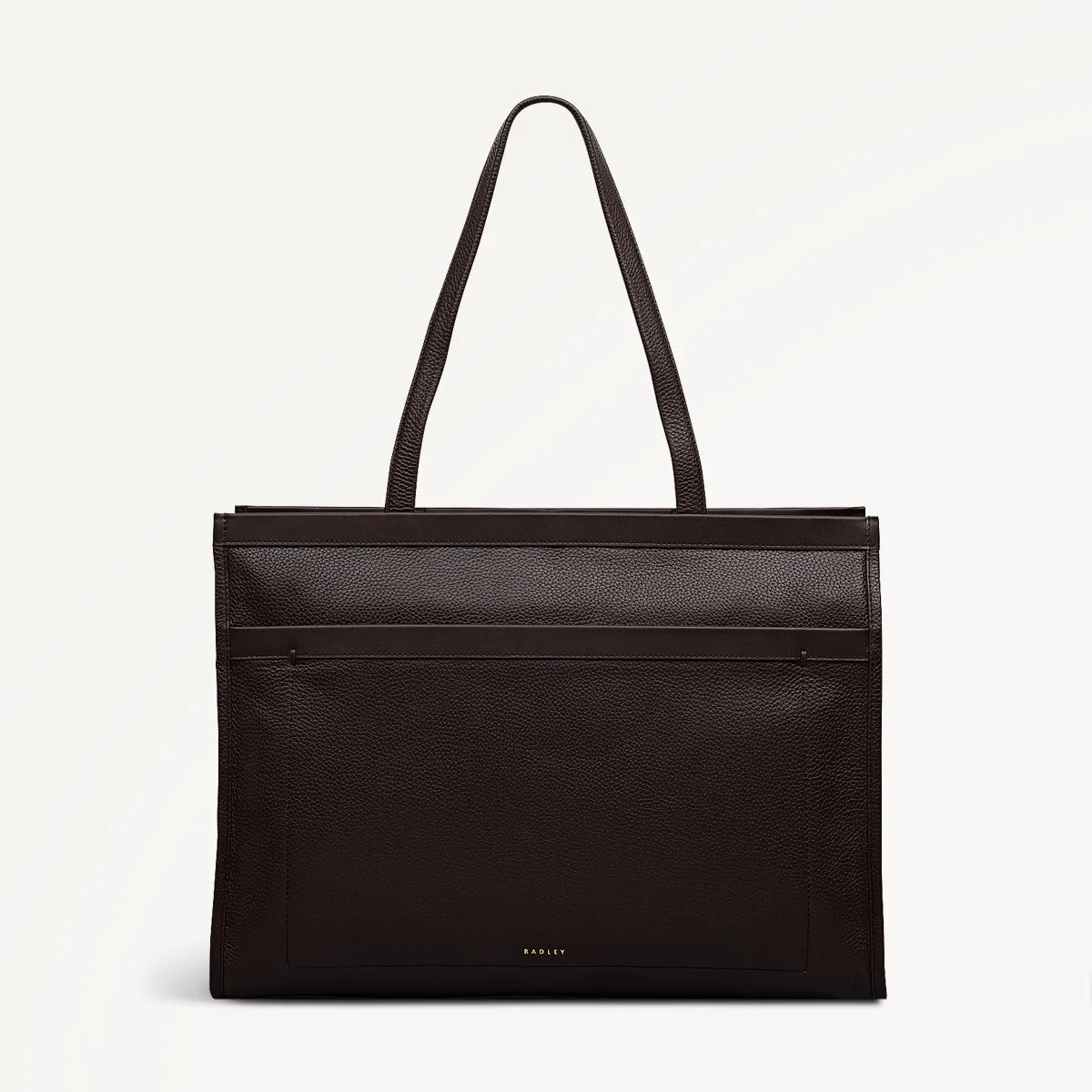 Alba Place Leather Large Ziptop Workbag Bag in Dark Oak - 111932 sold by Radley