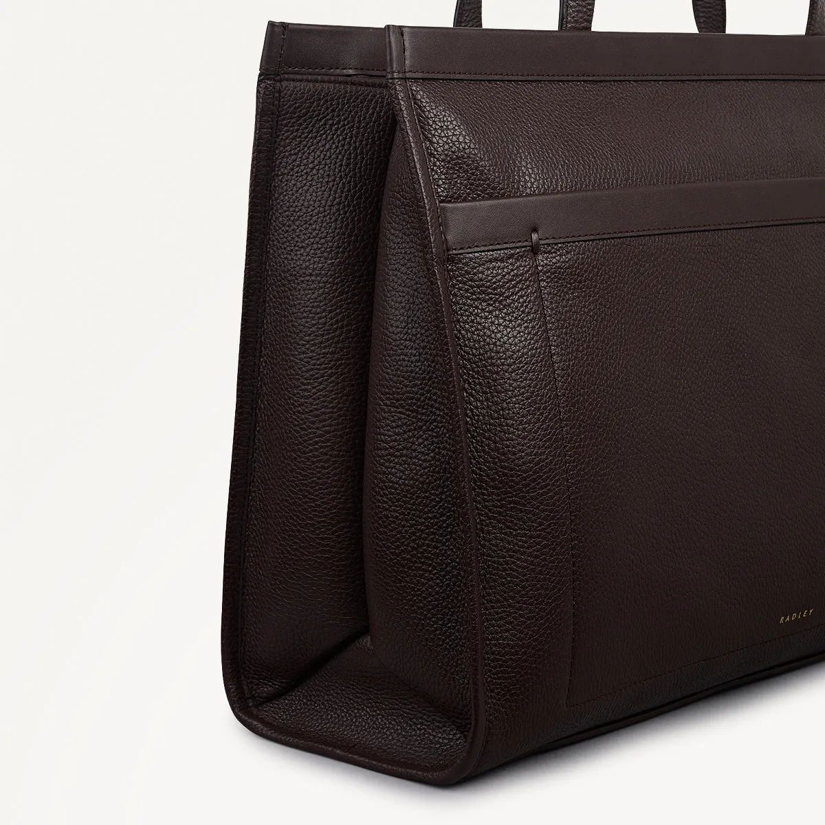 Alba Place Leather Large Ziptop Workbag Bag in Dark Oak - 111932 sold by Radley product image thumbnail 5