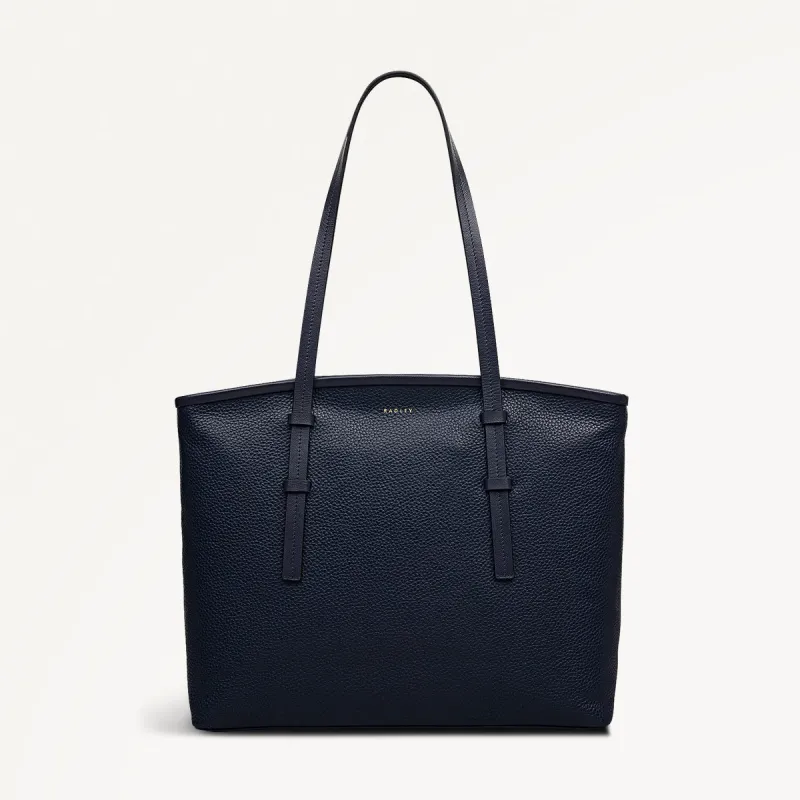 Bridgewater Leather Medium Ziptop Tote Bag in Ink - 111968 sold by Radley