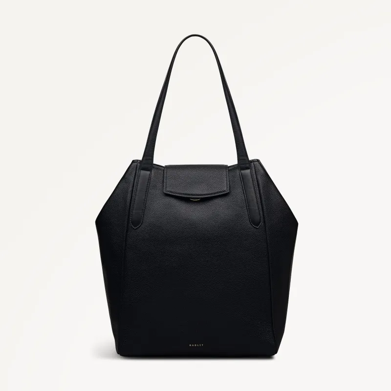 Mayfair Lane Leather Large Flapover Tote Bag in Black - 112600 sold by Radley
