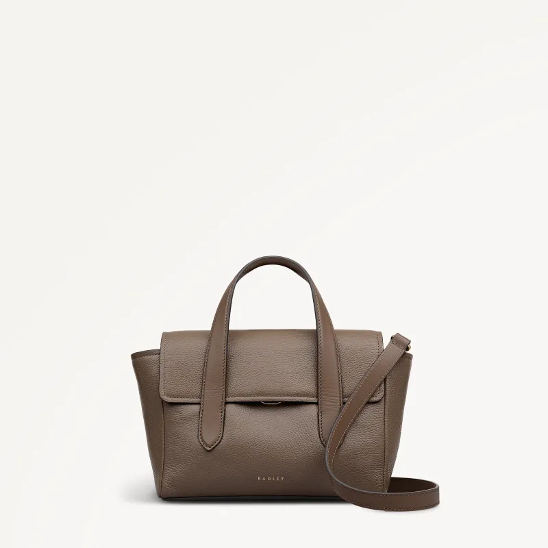 Mayfair Lane Leather Small Flapover Grab Bag in Coffee - 112597 sold by Radley