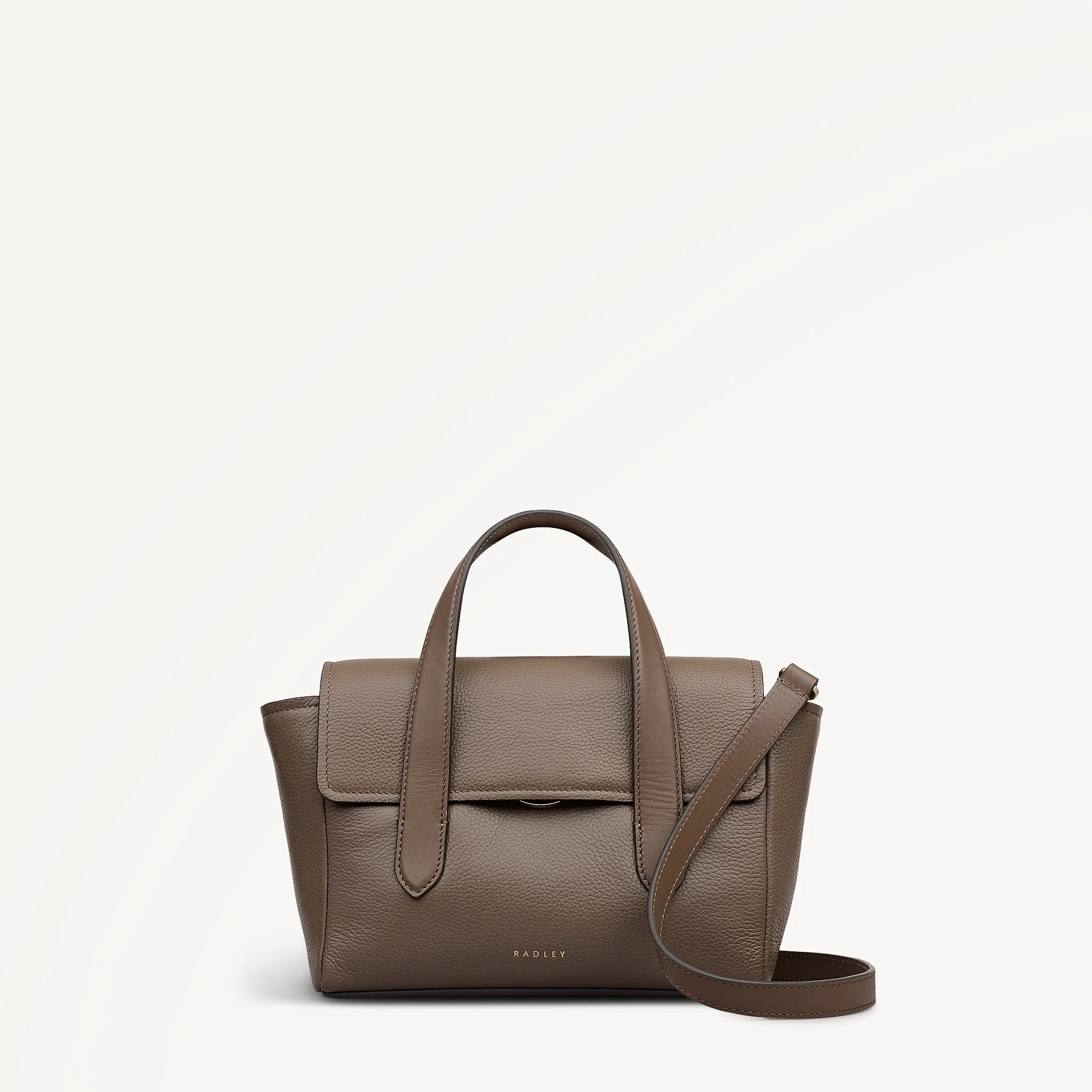 Mayfair Lane Leather Small Flapover Grab Bag in Coffee - 112597 sold by Radley