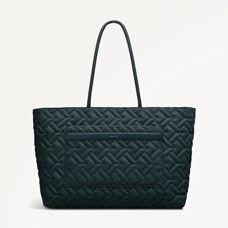 Holland Park Fabric Large Ziptop Tote Bag in Teal - 112215 sold by Radley