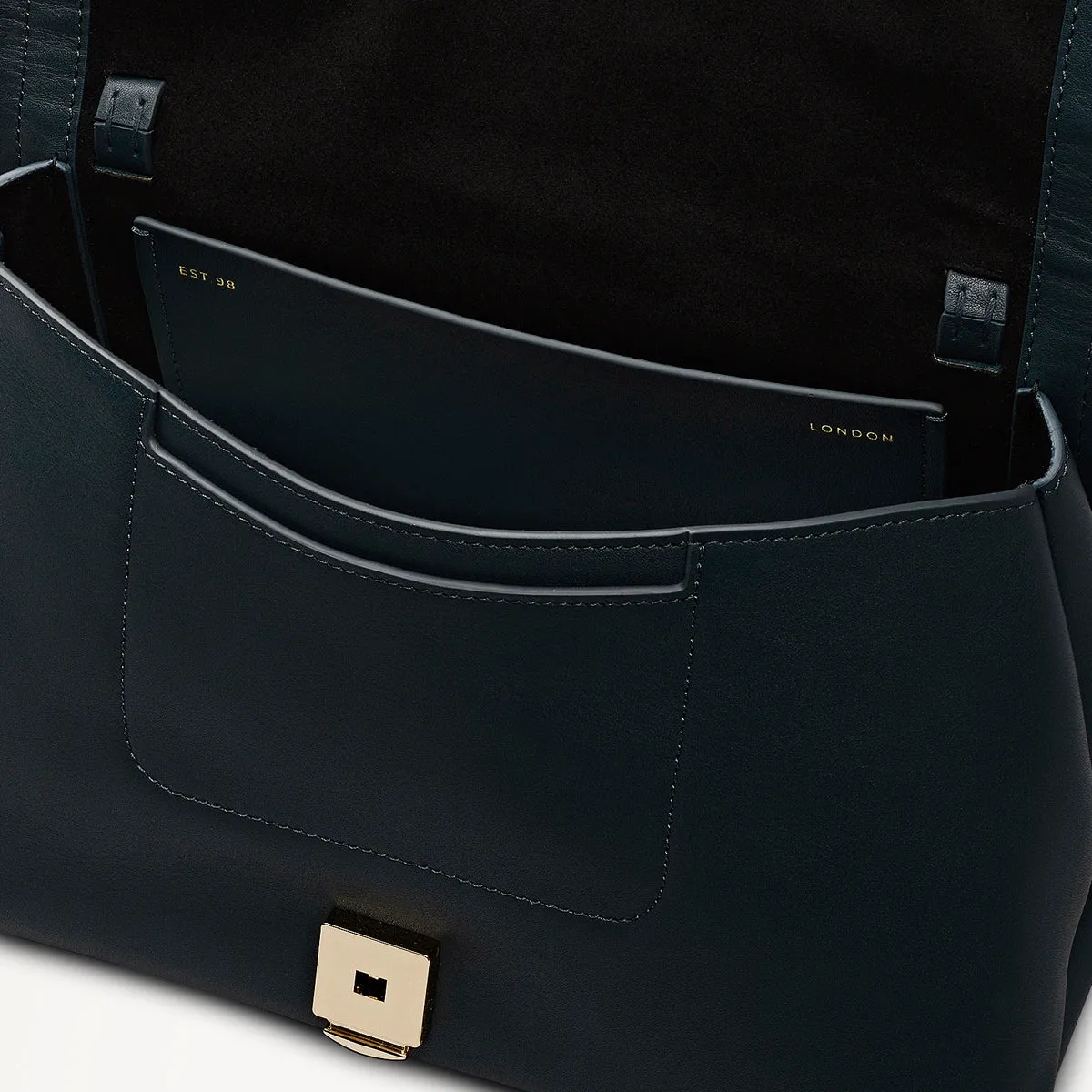 Mercer Street Leather Medium Flapover Shoulder Bag in Teal - 112178 sold by Radley product image thumbnail 5