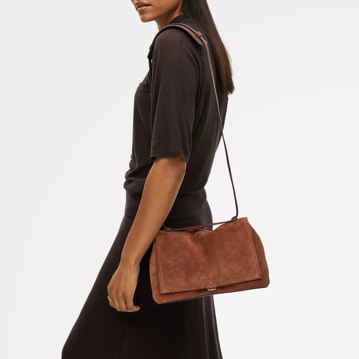 Mercer Street Leather Medium Flapover Shoulder Bag in Russet - 112180 sold by Radley product image thumbnail 2