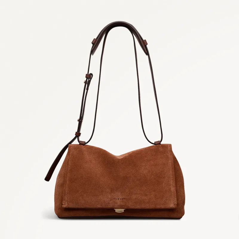 Mercer Street Leather Medium Flapover Shoulder Bag in Russet - 112180 sold by Radley