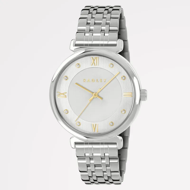 Roman Crescent Bracelet Watch Silver - RY4657 made by Radley
