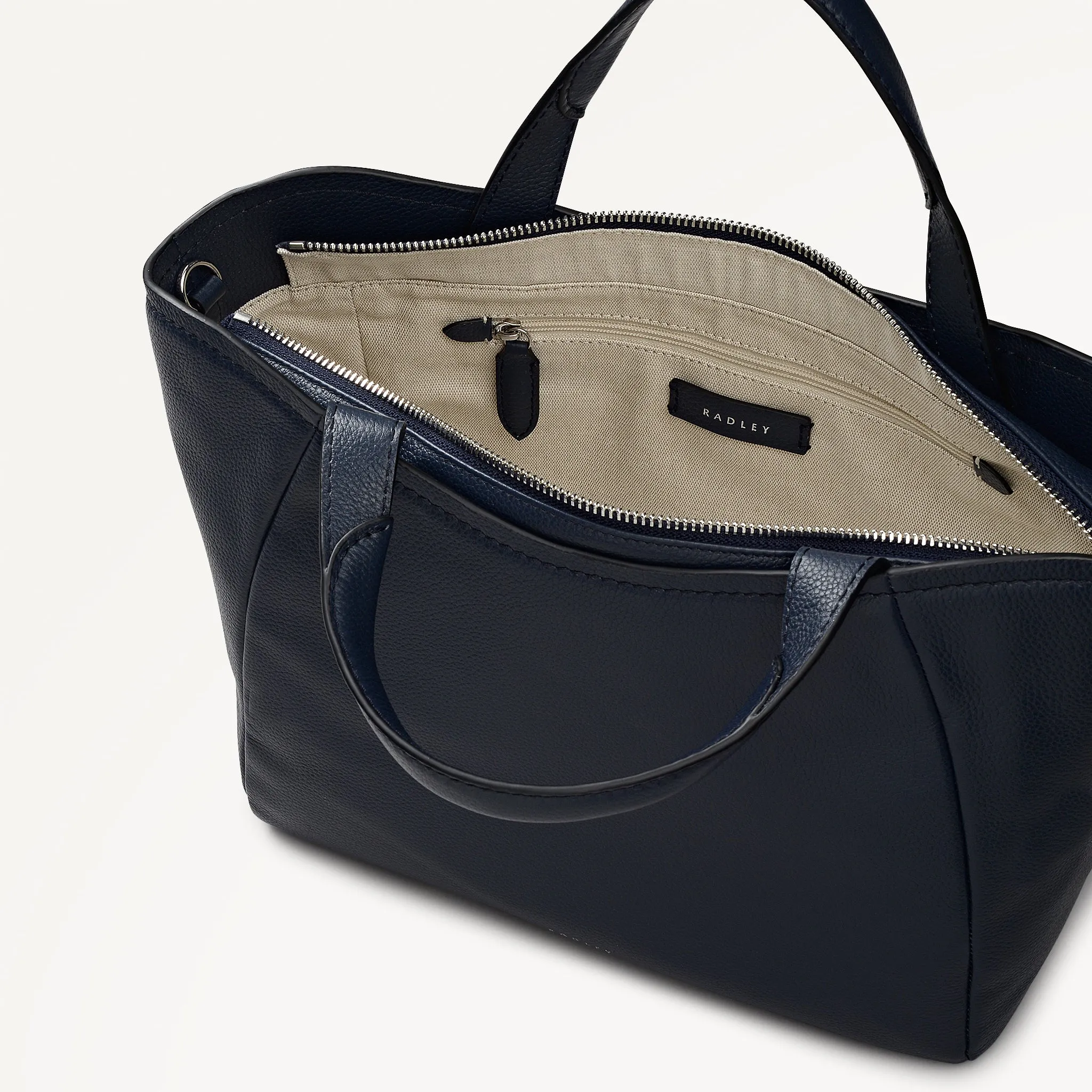 Muswell Lane Leather Medium Ziptop Grab Bag in Ink - 112659 sold by Radley product image thumbnail 3