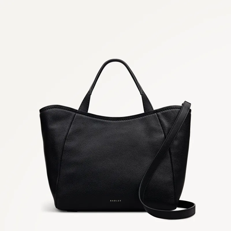 Muswell Lane Leather Medium Ziptop Grab Bag in Black - 112658 sold by Radley