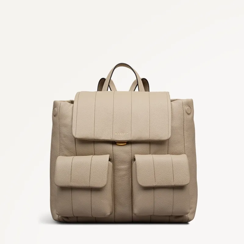 Burton Way Leather Medium Flapover Backpack in Porcini - 112651 sold by Radley