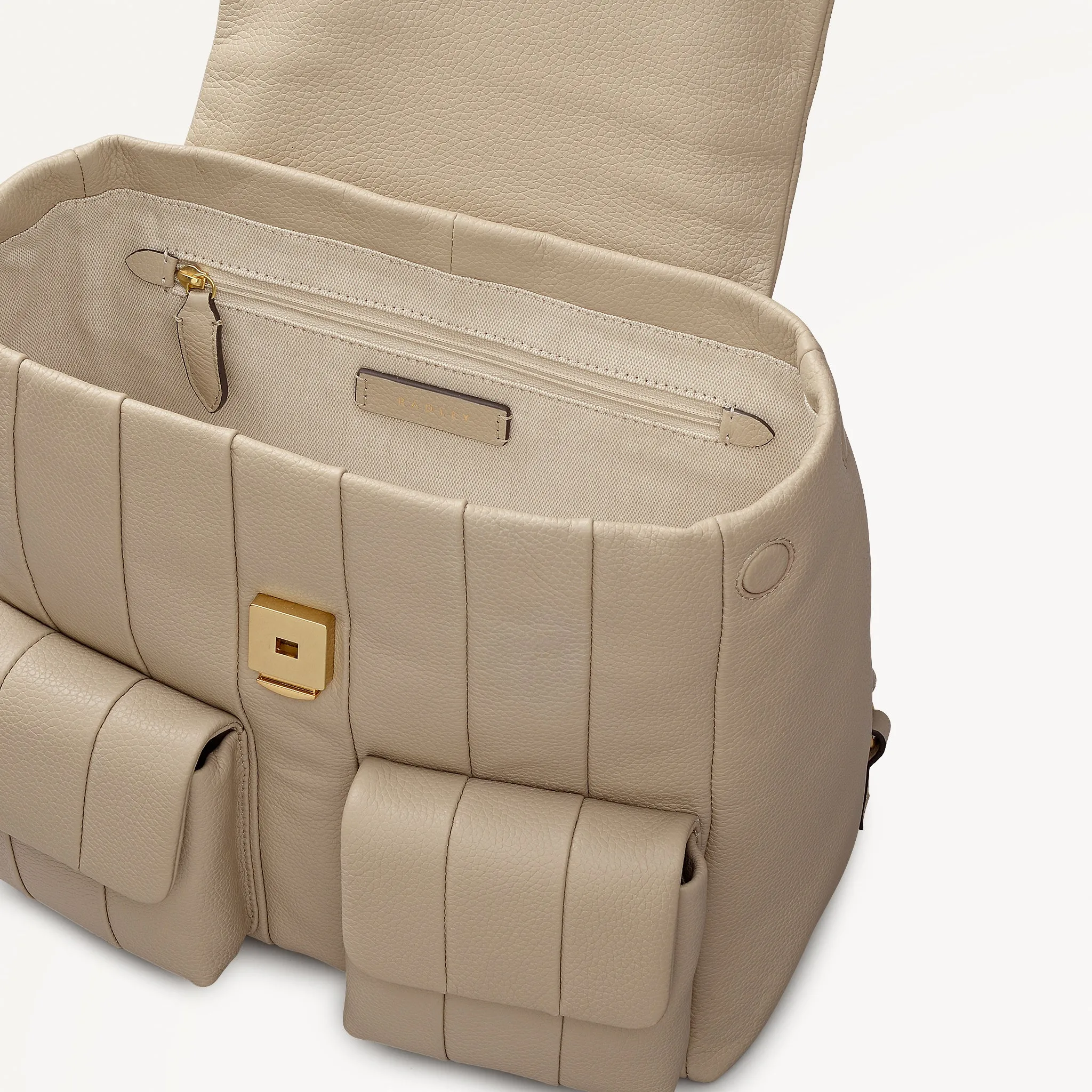 Burton Way Leather Medium Flapover Backpack in Porcini - 112651 sold by Radley product image thumbnail 3