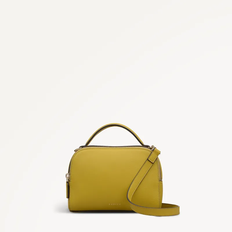 Elm Avenue Leather Small Ziptop Cross Body Bag in Ochre - 112647 sold by Radley
