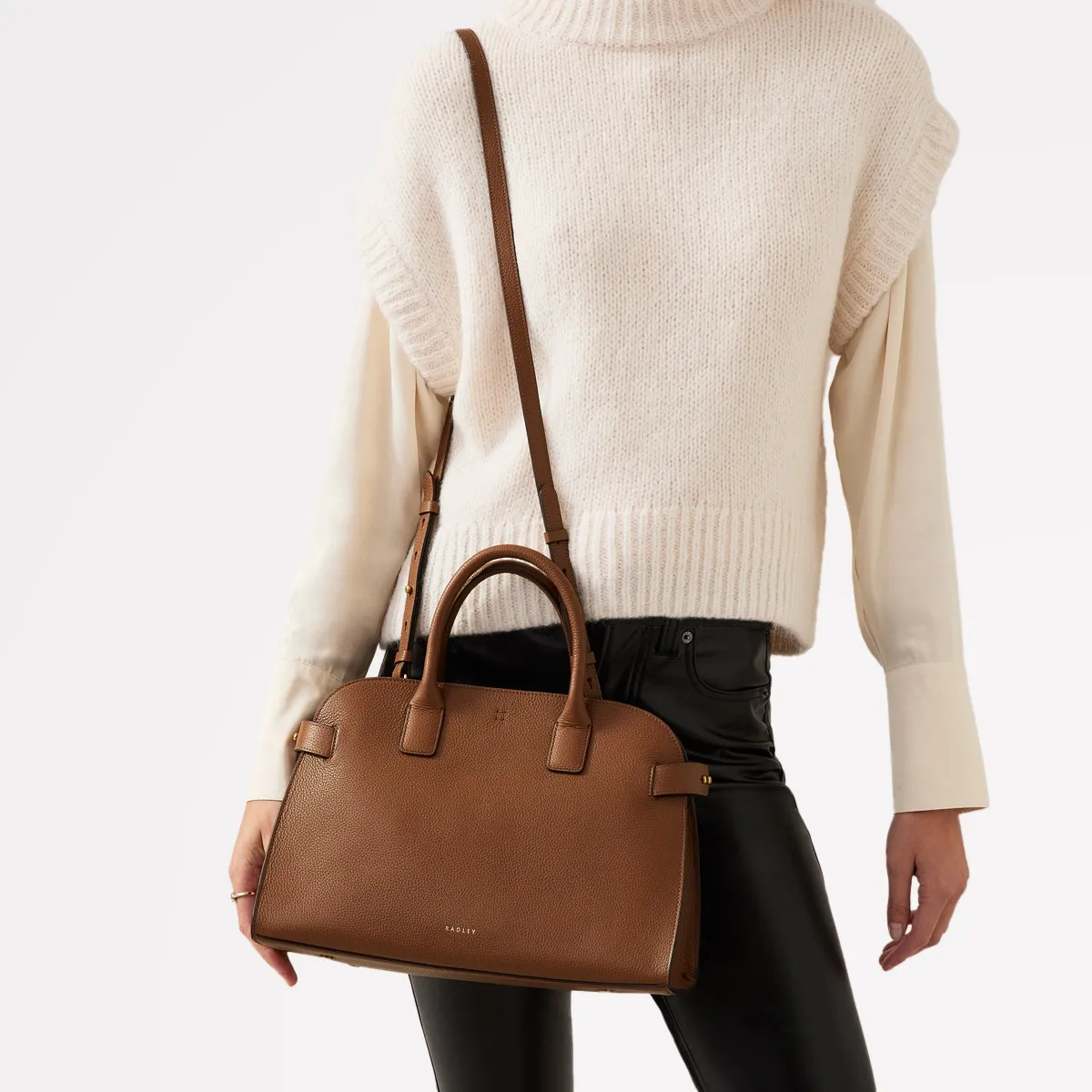 The Rathbone Leather Open Top Grab Bag in Saddle - 110286 sold by Radley product image thumbnail 2