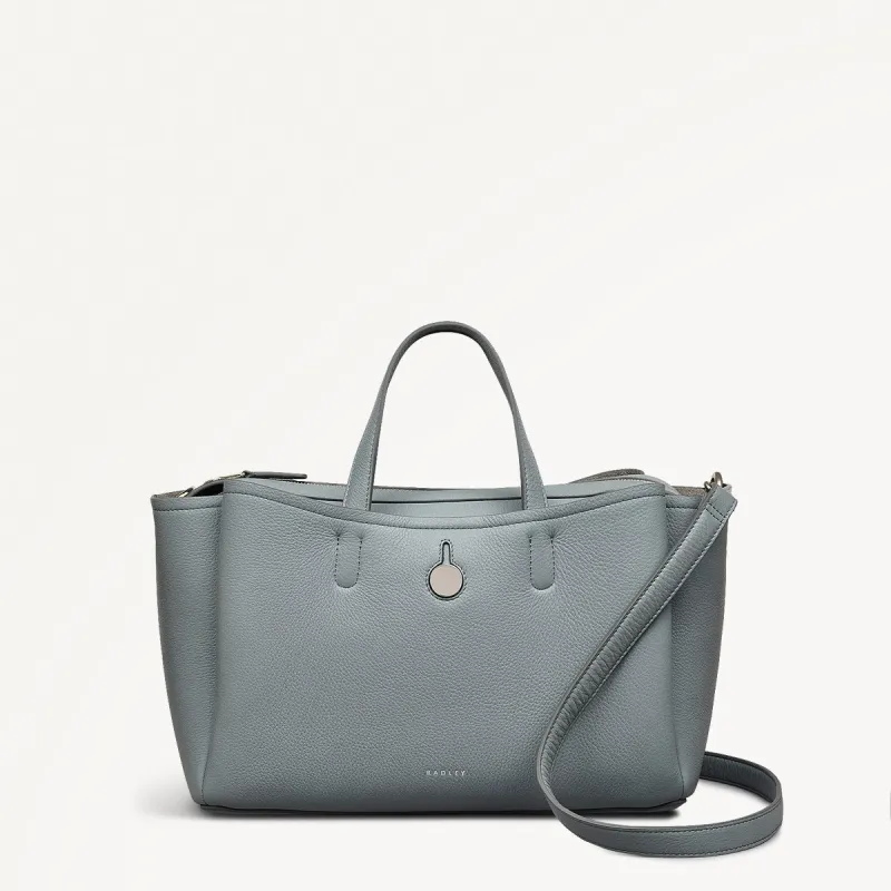 Bathurst Mews Leather Medium Ziptop Grab Bag in Artichoke - 110683 sold by Radley