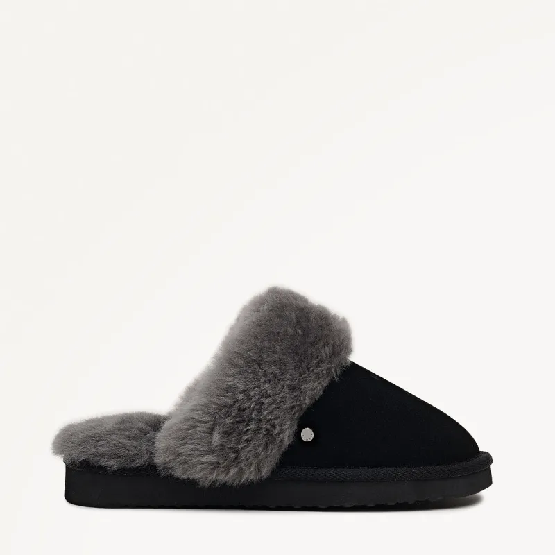 Maple Lane Classic Shearling Cuff Mule Black - 112562 sold by Radley