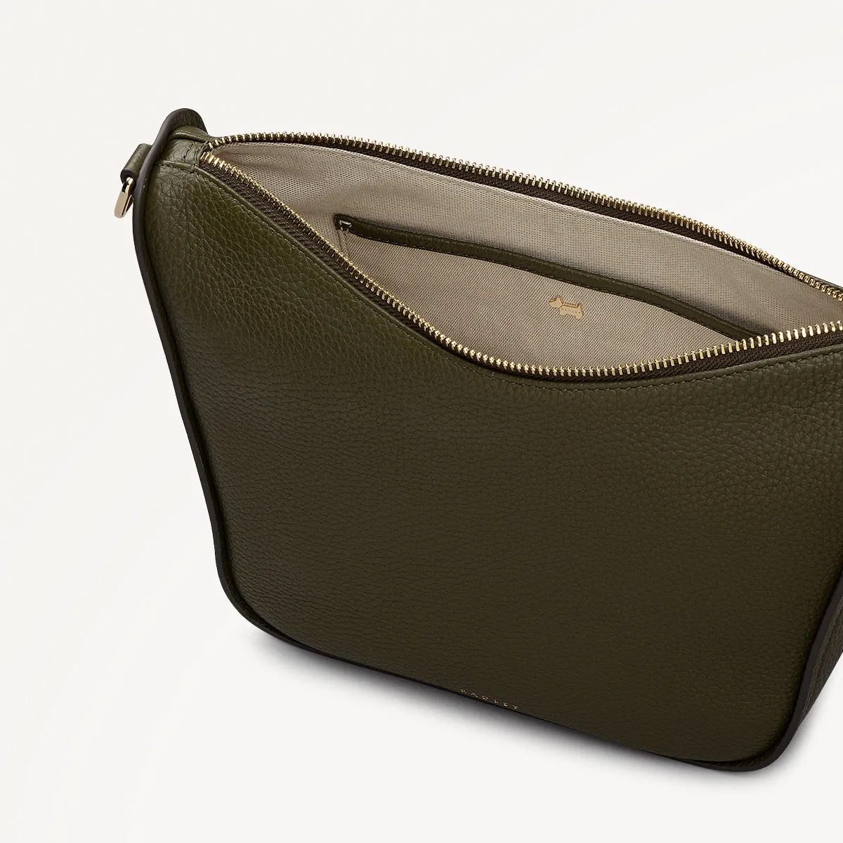 Oak Street Leather Medium Ziptop Cross Body Bag in Pine Needle - 112242 sold by Radley product image thumbnail 4